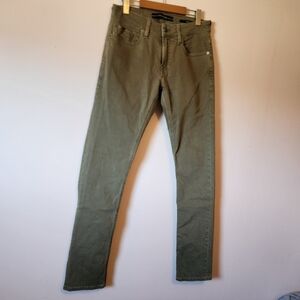 Guess Mens Miami Skinny Denim Jeans Y2K Era Olive Green Size 29x32 EUC